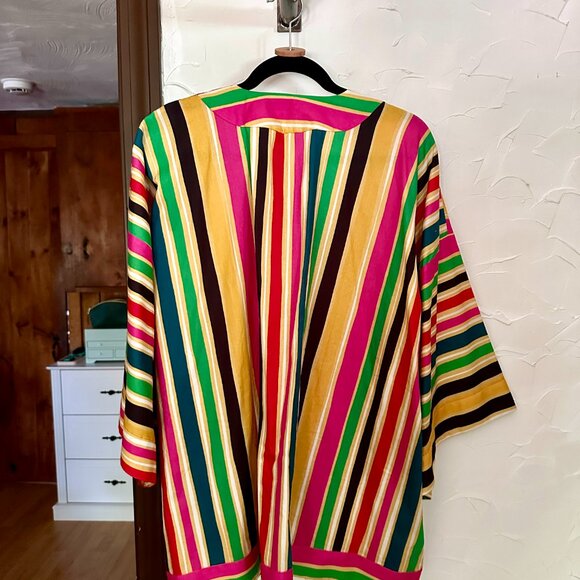 NWOT Farm Rio Women’s Rainbow Stripes Kimono - Picture 8 of 15